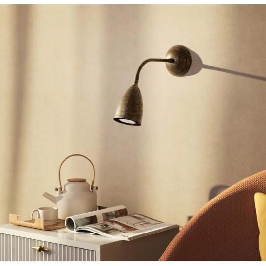 nastavitelna flexibilna nastenna lampa rustikalna antikovana mosadz vintage klasicka spalna citacka lampa hotel hotel farma balaton chata vidiecka.jpg
